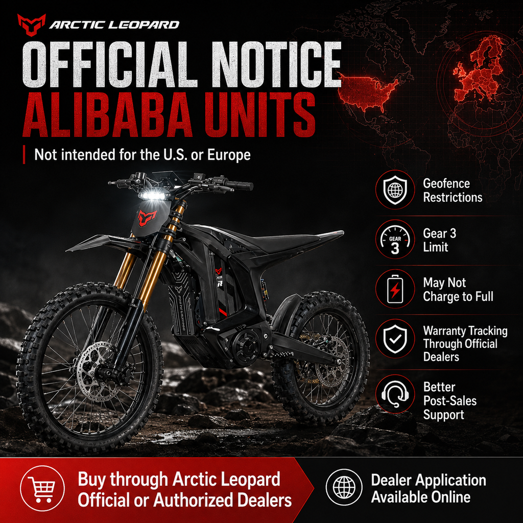 Official Notice: Arctic Leopard Bikes Purchased Through Alibaba