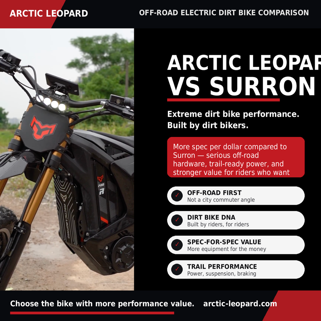 Arctic Leopard vs Surron: Which Electric Dirt Bike Gives You More for the Money?
